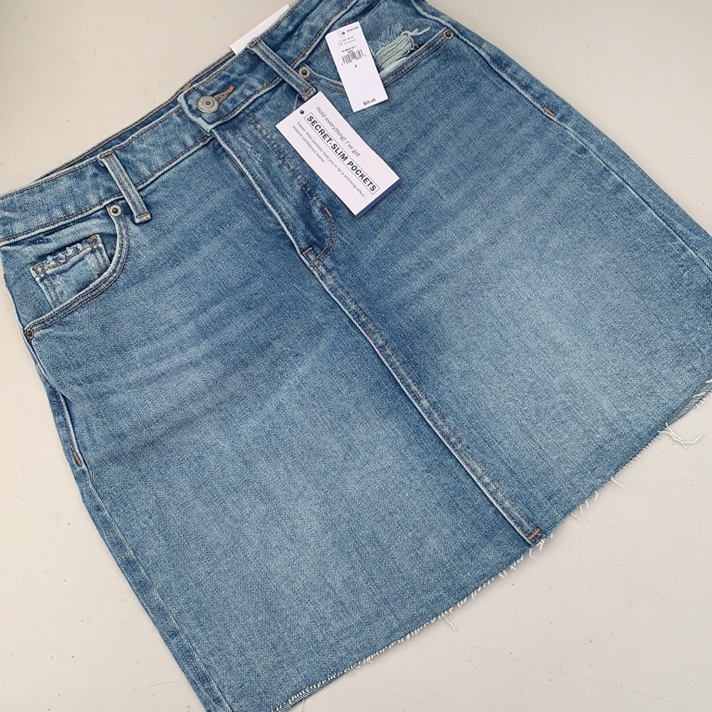 Old Navy Raw Hem Denim Skirt